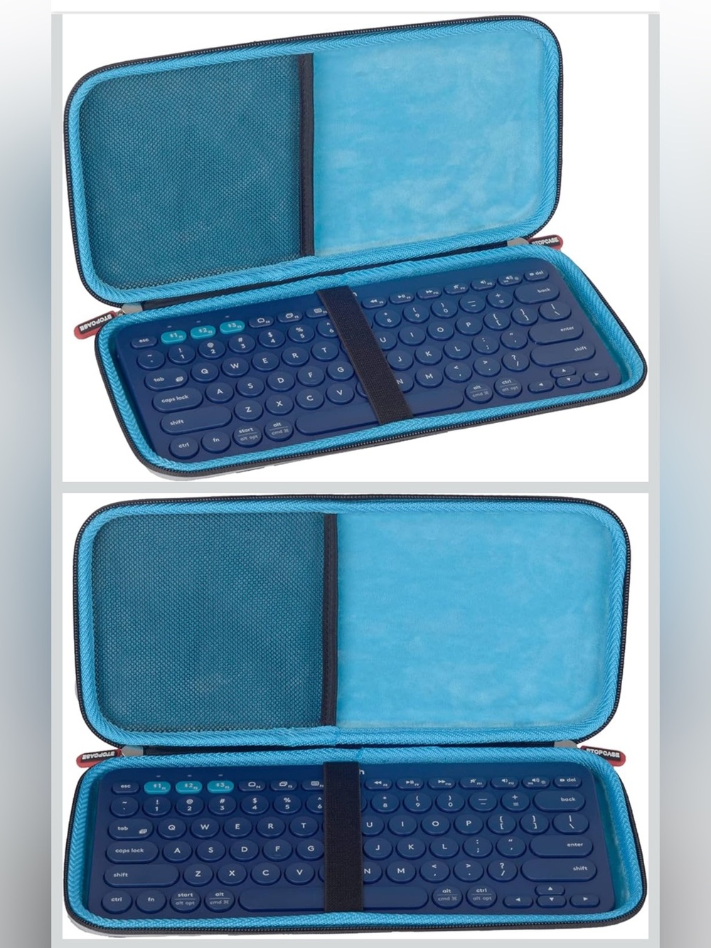 Amazon Blue Dual-Device Travel Keyboard Case